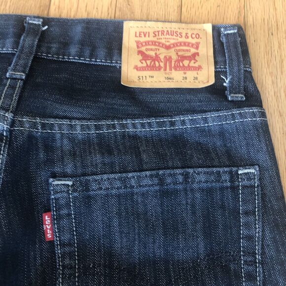 Women's LEVIS 511 Slim Fit Blue Stretch Denim Jeans 28 x 28 Size 16 Reg W71CM - Picture 4 of 7